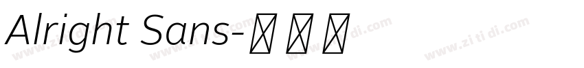 Alright Sans字体转换